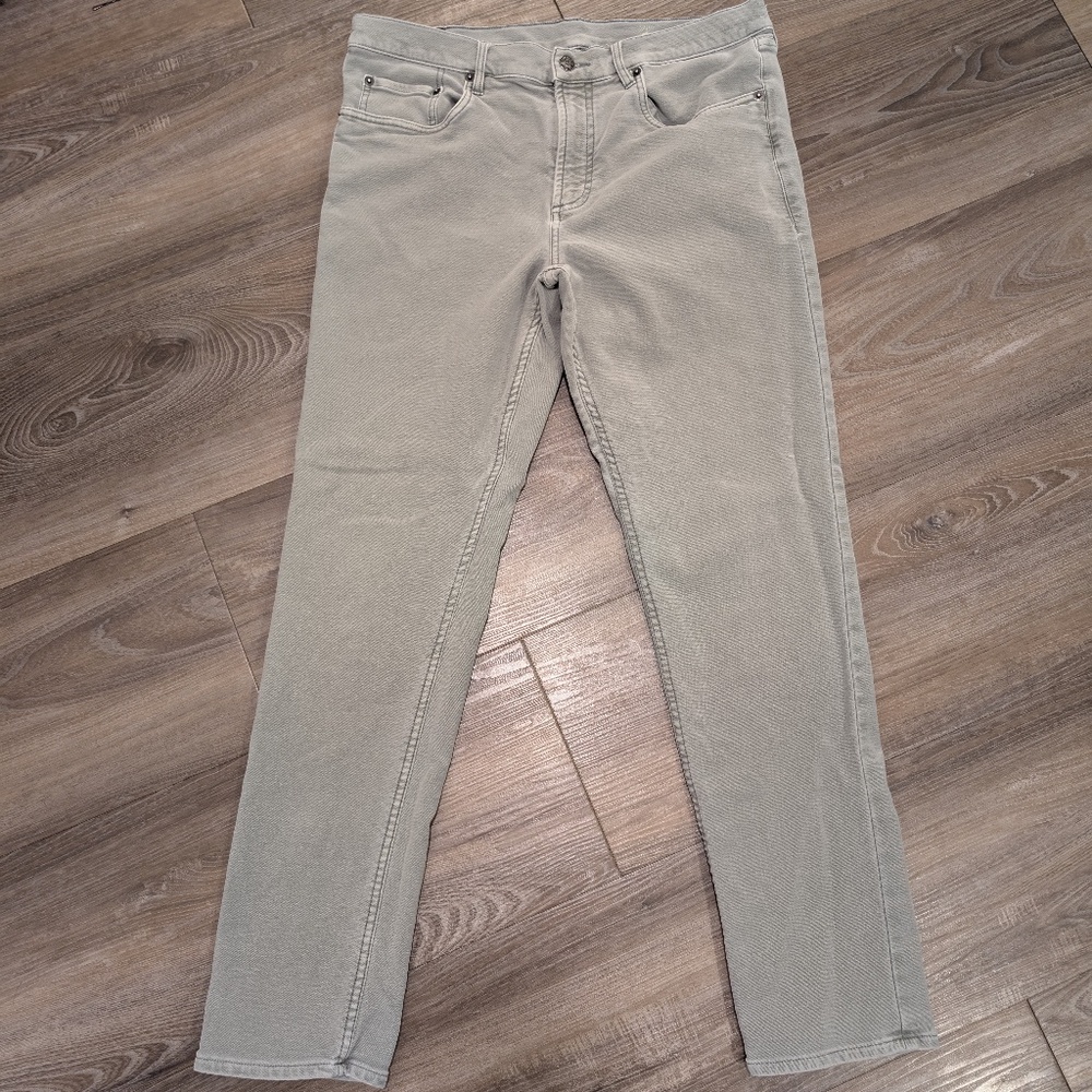 Faherty Stretch Terry Pants in Faded Olive